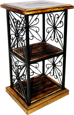 

Acme Production Metal Side Table(Finish Color - Walnut Brown)