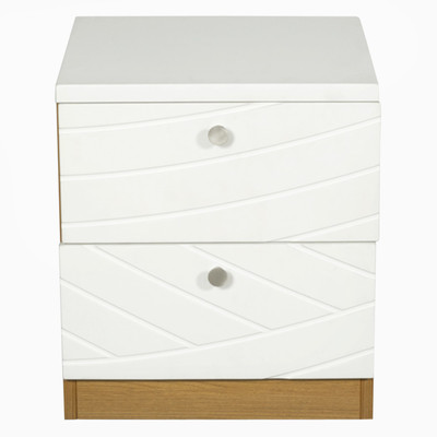 

Godrej Interio Fiesta Engineered Wood Bedside Table(Finish Color - Jakarta teak::White)