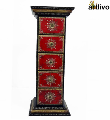 

Artlivo Solid Wood Side Table(Finish Color - Multicolor)