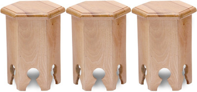 

Induscraft Solid Wood Side Table(Finish Color - NO SATIN NATURAL (101))