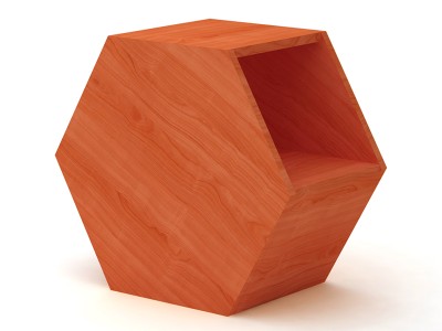 

Furnsystem Hextab Engineered Wood Bedside Table(Finish Color - Orange)