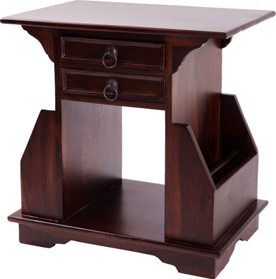 

Wood Dekor Solid Wood Side Table(Finish Color - Dark Brown)