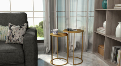 

Urban Ladder Floren Metal Side Table(Finish Color - Gold)