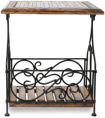 

Onlineshoppee AFR1043 AA Solid Wood End Table(Finish Color - Walnut Brown)