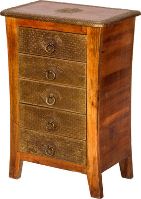 Induscraft Solid Wood Side Table(Finish Color - Brown)