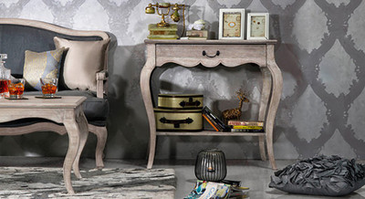 

Urban Ladder Lyon Solid Wood Side Table(Finish Color - Natural - Distressed)
