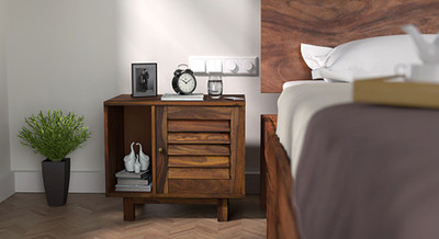 

Urban Ladder Terence Solid Wood Bedside Table(Finish Color - Teak)