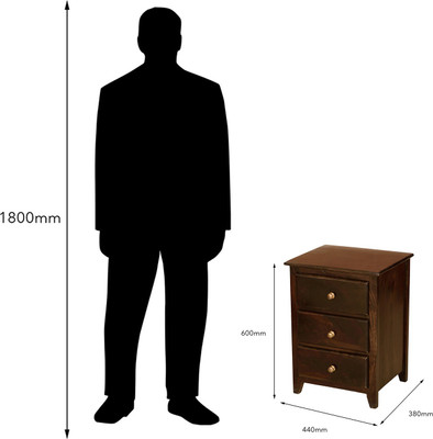 

Induscraft Solid Wood Side Table(Finish Color - Brown)