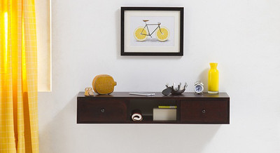 

Urban Ladder Claudio Wall-mounted Solid Wood Console Table(Finish Color - Mahogany)