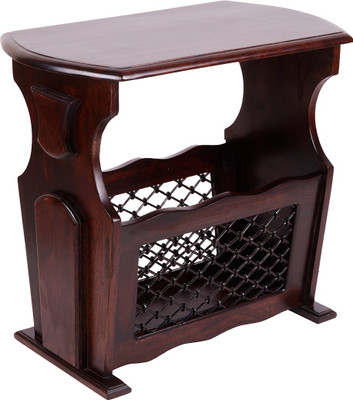 

Wood Dekor Solid Wood Side Table(Finish Color - Dark Brown)