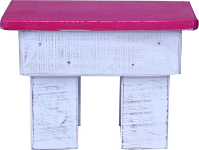 

Kingscrafts Solid Wood Side Table(Finish Color - White,Pink)