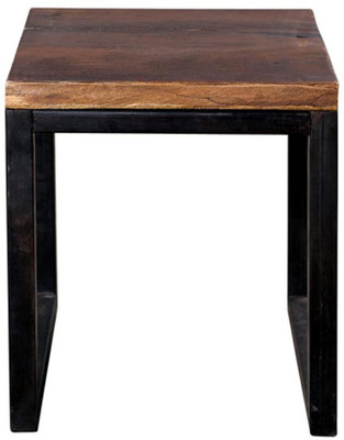 

WOOD CREATION Metal Side Table(Finish Color - Walnut)