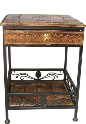 

Acme Production Drawer Side Stool Metal Side Table(Finish Color - Black)