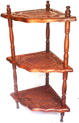 

Woodpedlar Corner Table Rose Solid Wood Corner Table(Finish Color - Brown)