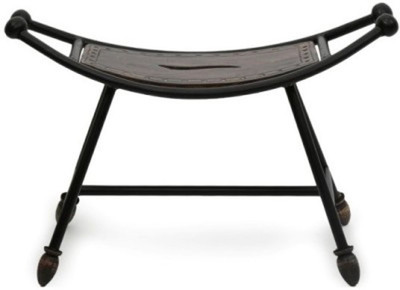 Craftatoz solid wood & Iron stool Solid Wood End Table(Finish Color - Mate Finish)