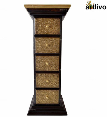 

Artlivo Metal Side Table(Finish Color - Golden)