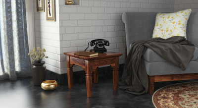 

Urban Ladder Malabar Solid Wood Side Table(Finish Color - Teak)