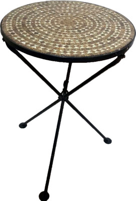 

Transcends Mosaic Metal Corner Table(Finish Color - Glossy)