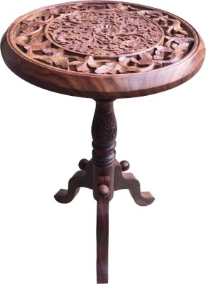 

TimberKart Foldable Chilai Work 18'' Solid Wood End Table(Finish Color - Brown With Chilai Work Handicraft)