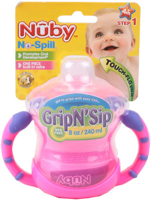

Nuby 2 Handle Cup With Topper - 240ml(Pink)