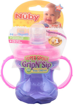 

Nuby Flip-N-Sip 2 Handle Cup - 240ml(Purple)