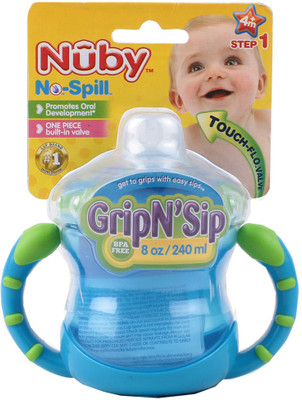 

Nuby 2 Handle Cup With Topper - 240ml(Blue)