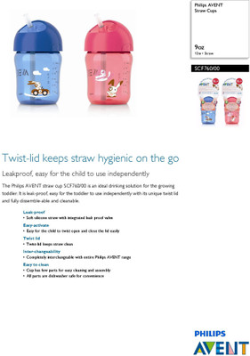 

Philips Avent Toddler Cups Straw Cup(Multicolor)