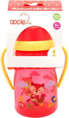 

Apple Baby Feeding Cup 2 Handle Hard Spout(Red)