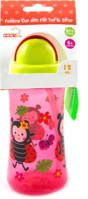 

Apple Baby Feeding Cup With Flip Top & Strap(Red)