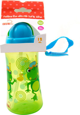 

Apple Baby Feeding Cup With Flip Top & Strap(Green)