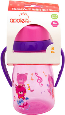 

Apple Baby Feeding Cup 2 Handle Hard Spout(Pink)