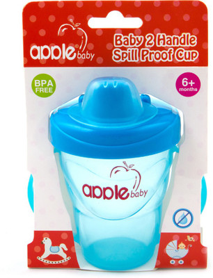 Apple Baby 2 Handle Spill Proof Sipper Cup(Blue)
