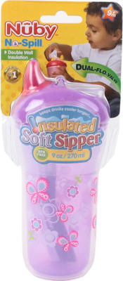 

Nuby Insulated Cup With Hard Spout Flip-Top Cover 270ml(Purple)