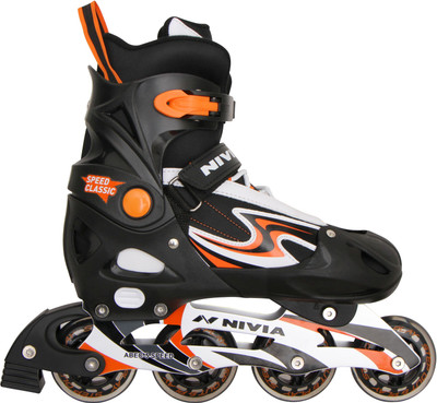 Nivia Speed Classsic In-line Skates - Size 37-40 Euro(Black, Orange)