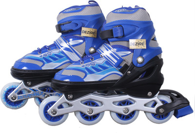 

Dezire adjustable pu wheels In-line Skates - Size 7-9 UK(Blue)