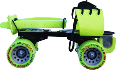 

Guru Professional Gold Roller Quad Roller Skates - Size Freesize(Green)