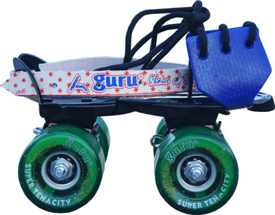 

Guru Baby Super Tenacity Roller Quad Roller Skates - Size Freesize(Blue, Green)