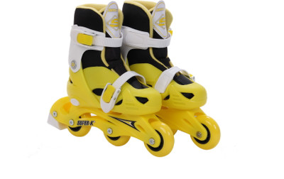 

SuperK Adjustable In-line Skates - Size 2.5-5 UK(Yellow)