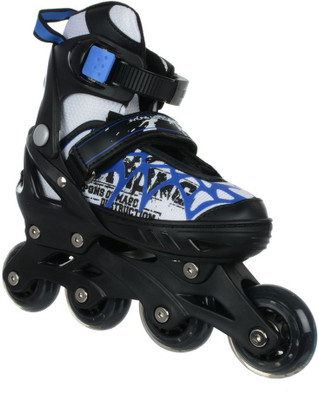 

Nivia Plastic Frame In-line Skates - Size 5-7 UK(Black, Blue)