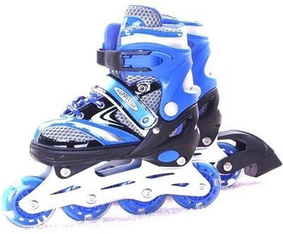 

Options Adjustable In-line Skates - Size 7-9 UK(Blue)