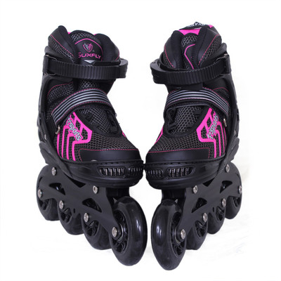 

Running Suxfly Adjustable In-line Skates - Size 7-9 UK(Black, Pink)
