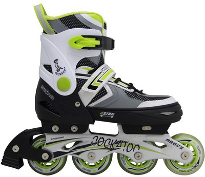 

COCKATOO Medium In-line Skates - Size 3.5-5.5 UK(Green, White)