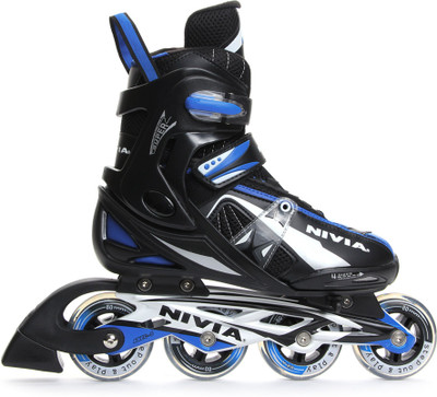 

Nivia Super Roller In-line Skates - Size 7-9 UK(Black, Blue)