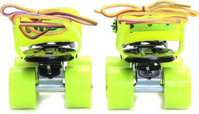 Cosco Zoomer Jr. (16.5 - 19.5 cm) Age Group (3 - 6 Years) Quad Roller Skates - Size 8 - 11 UK(Green)