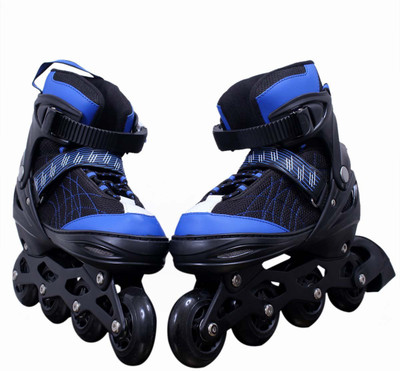 

Running shoe racer adjustable In-line Skates - Size 3.5-5.5 UK(Black, Blue)