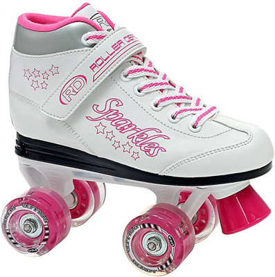 

Roller Derby Sparkle's Lighted Quad Roller Skates - Size 3.5 UK(Pink, White)