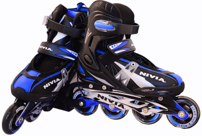 

Nivia Super 804-40 In-line Skates - Size 7-8 UK(Black, Blue), Blue;black
