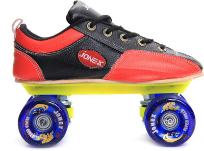 

Jonex Super Rollo Quad Roller Skates - Size 12.5 UK(Black, Red), Red;black