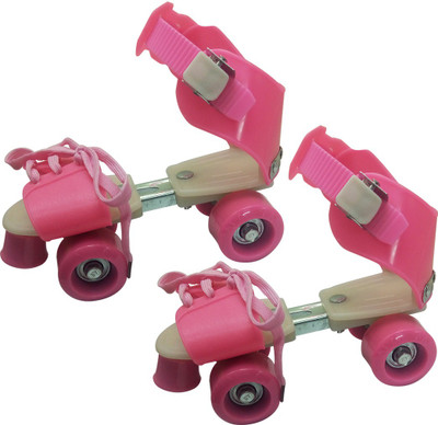 

Golddust Professional Junior Adjustable Quad Roller Skates - Size 8.5-11 UK(Pink)