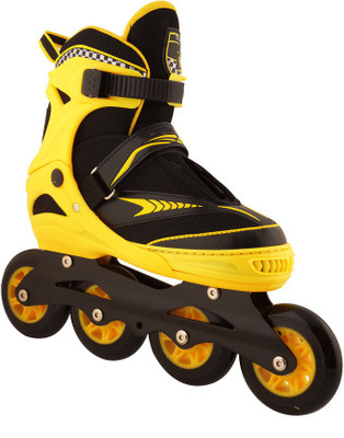 

Xerobic Amazing Adults Unisex ABEC-7 Bearings Freestyle Slalom Urban with 6Pcs Skating Set In-line Skates - Size 7-8 UK(Yellow)